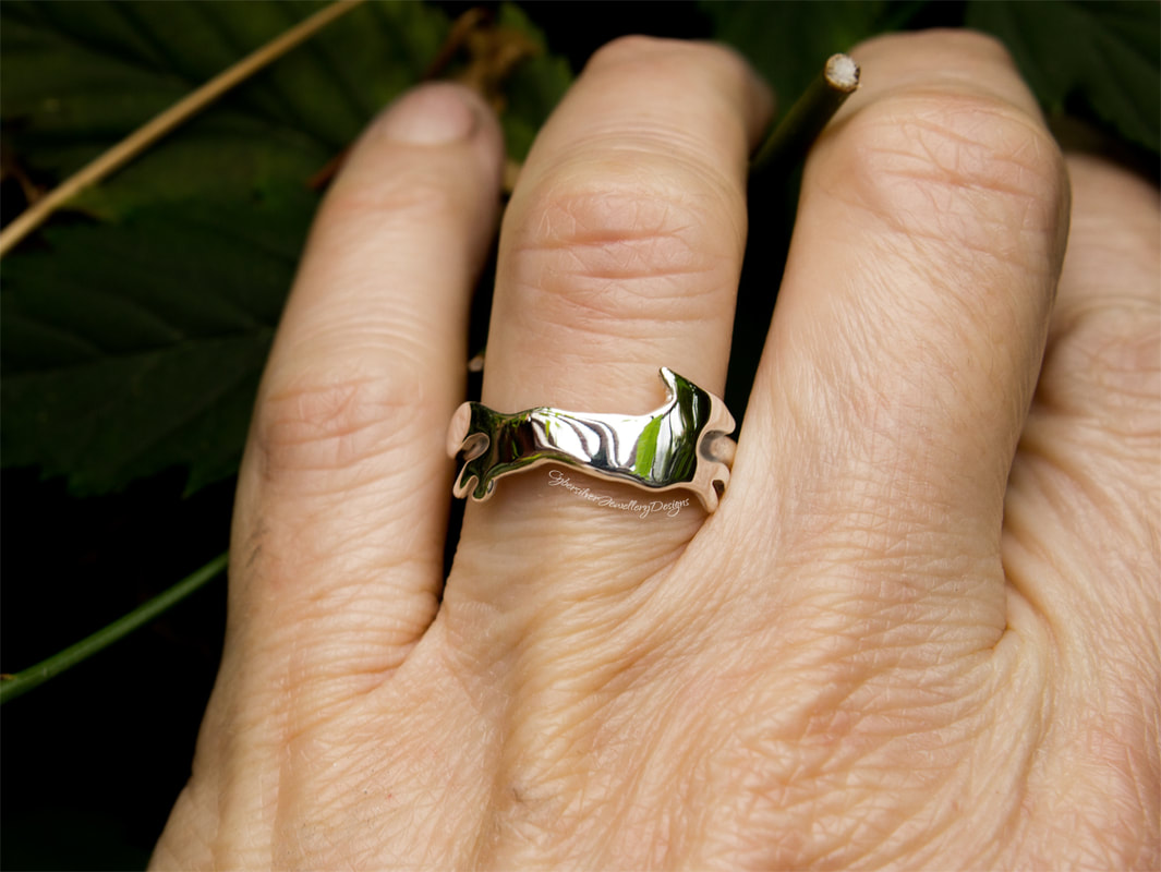 Fox silver ring