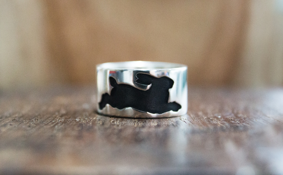 Hare silver ring