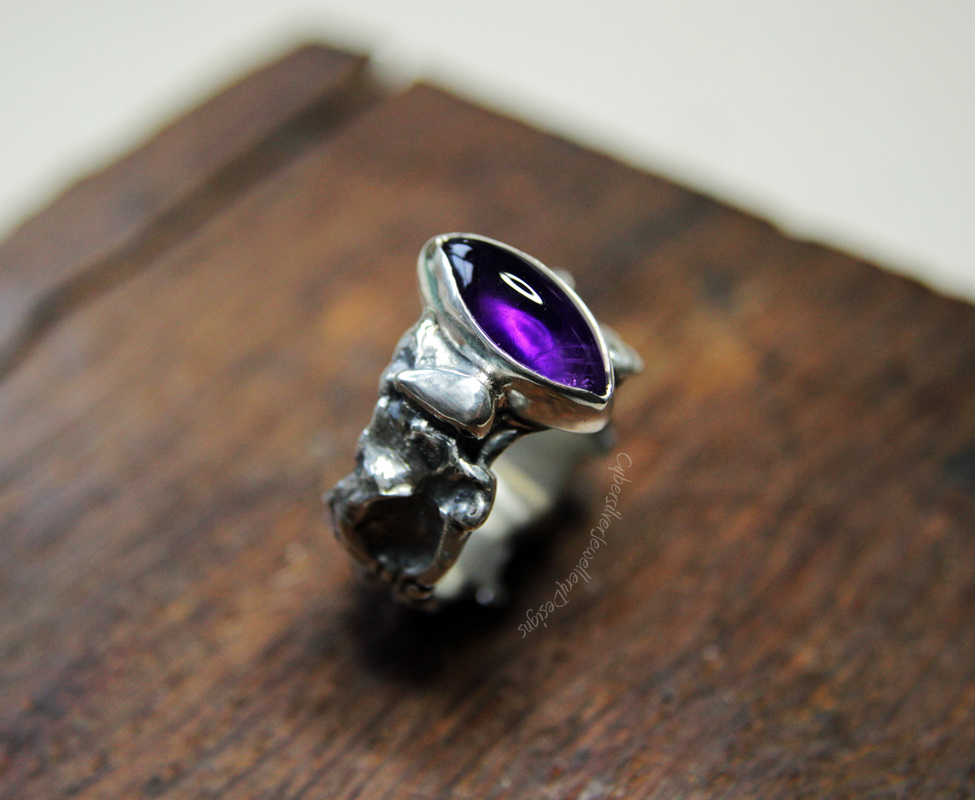 'Medieval Princess' Fused Silver and Amethyst OOAK Ring - Cybersilver ...