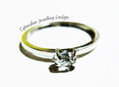 Herkimer Diamond Skinny Ring