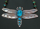 Copper Dragonfly Pendant Necklace