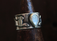 Leaping hare and moonstone ring