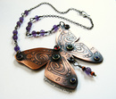 Copper butterfly pendant