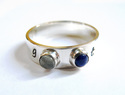 Silver mother's birthstone ring