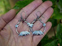 badger hoop earrings