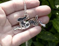 leaping hare necklace