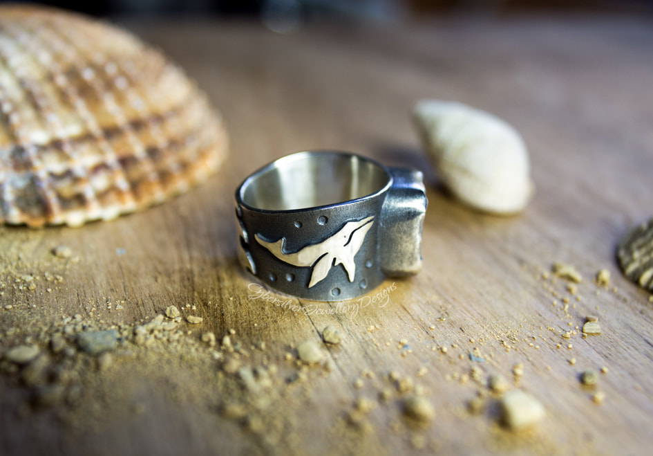 Silver Whale Ring